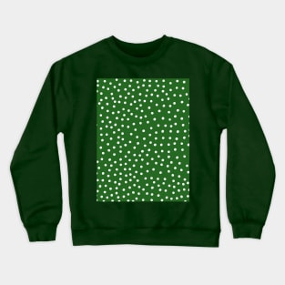 White Spots on Green Pattern Crewneck Sweatshirt